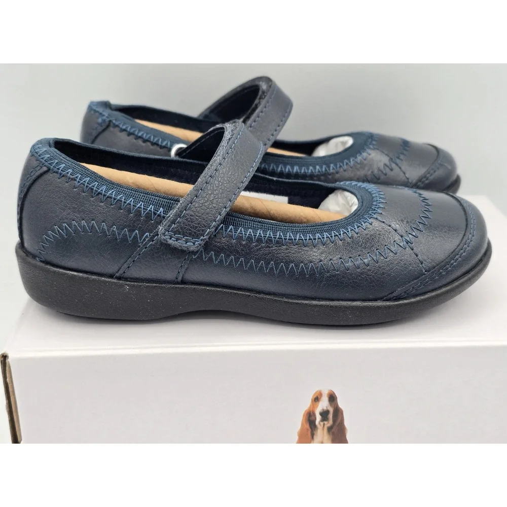 Hush Puppies Girls child Hp-reese Mary Jane Flat, Navy, 9 M Little‎ Kid US